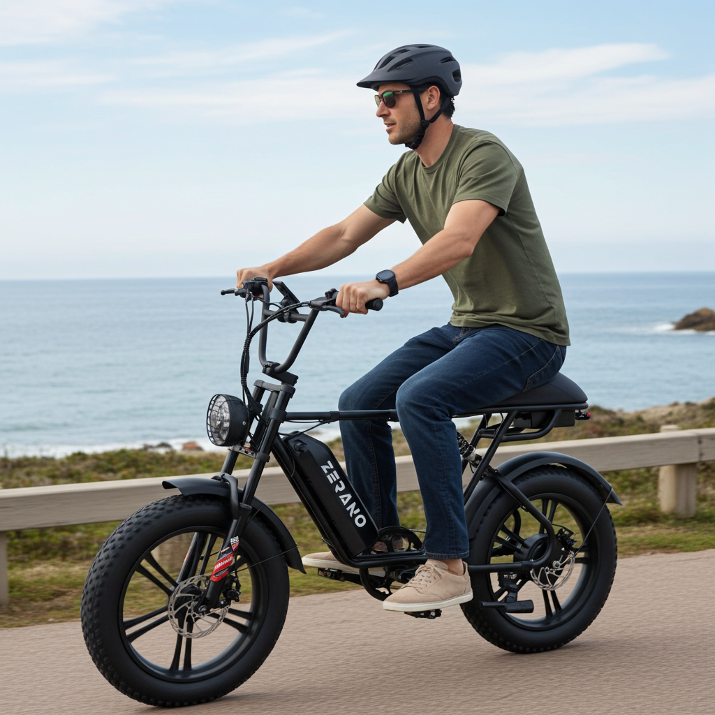 Zerano Z1 20'' 1000W Full Suspension Moped-style Electric Bike