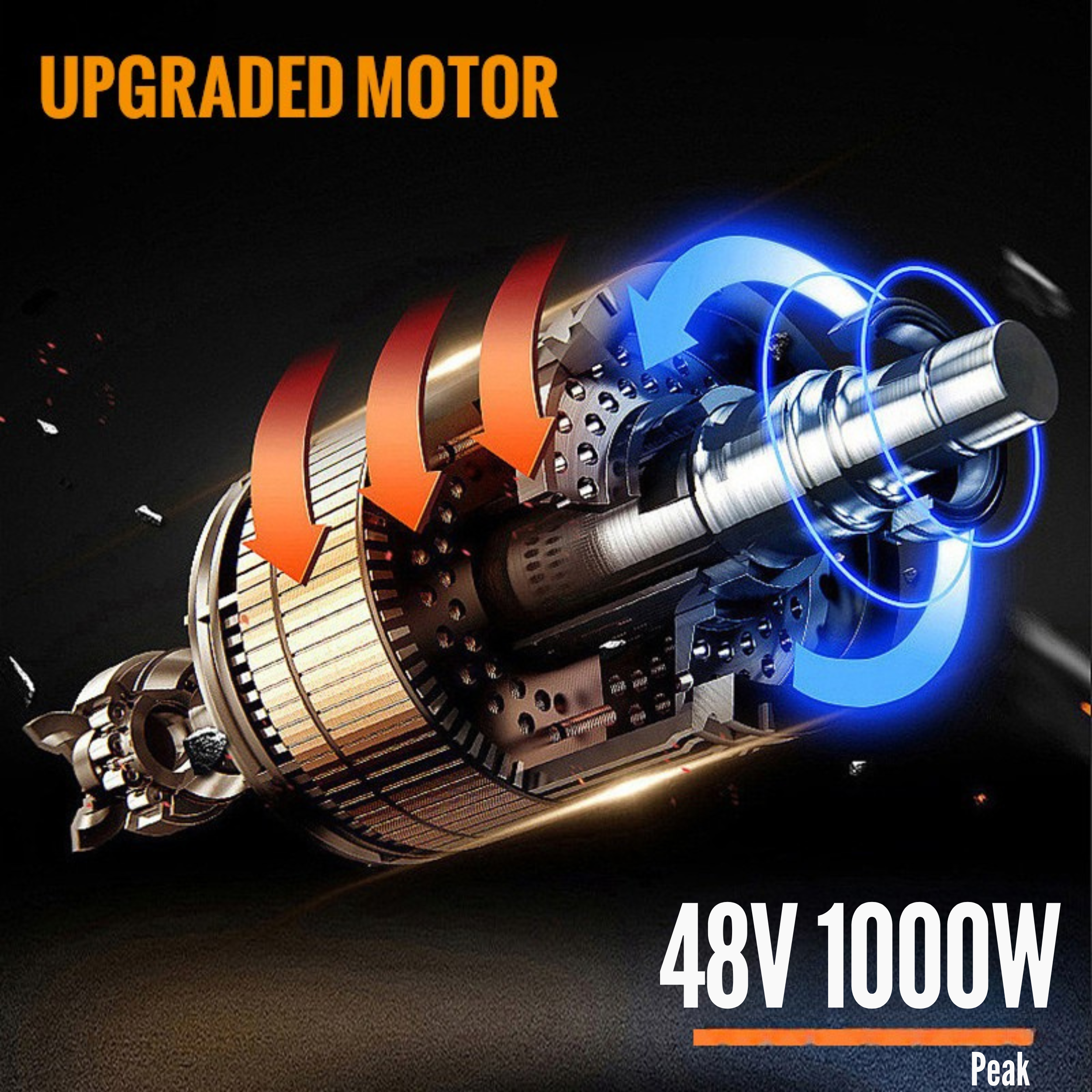 Zerano Z1 20'' 1000W Full Suspension Moped-style Electric Bike