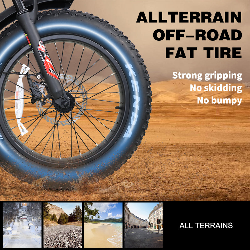 Zerano Z1 20'' 1000W Full Suspension Moped-style Electric Bike