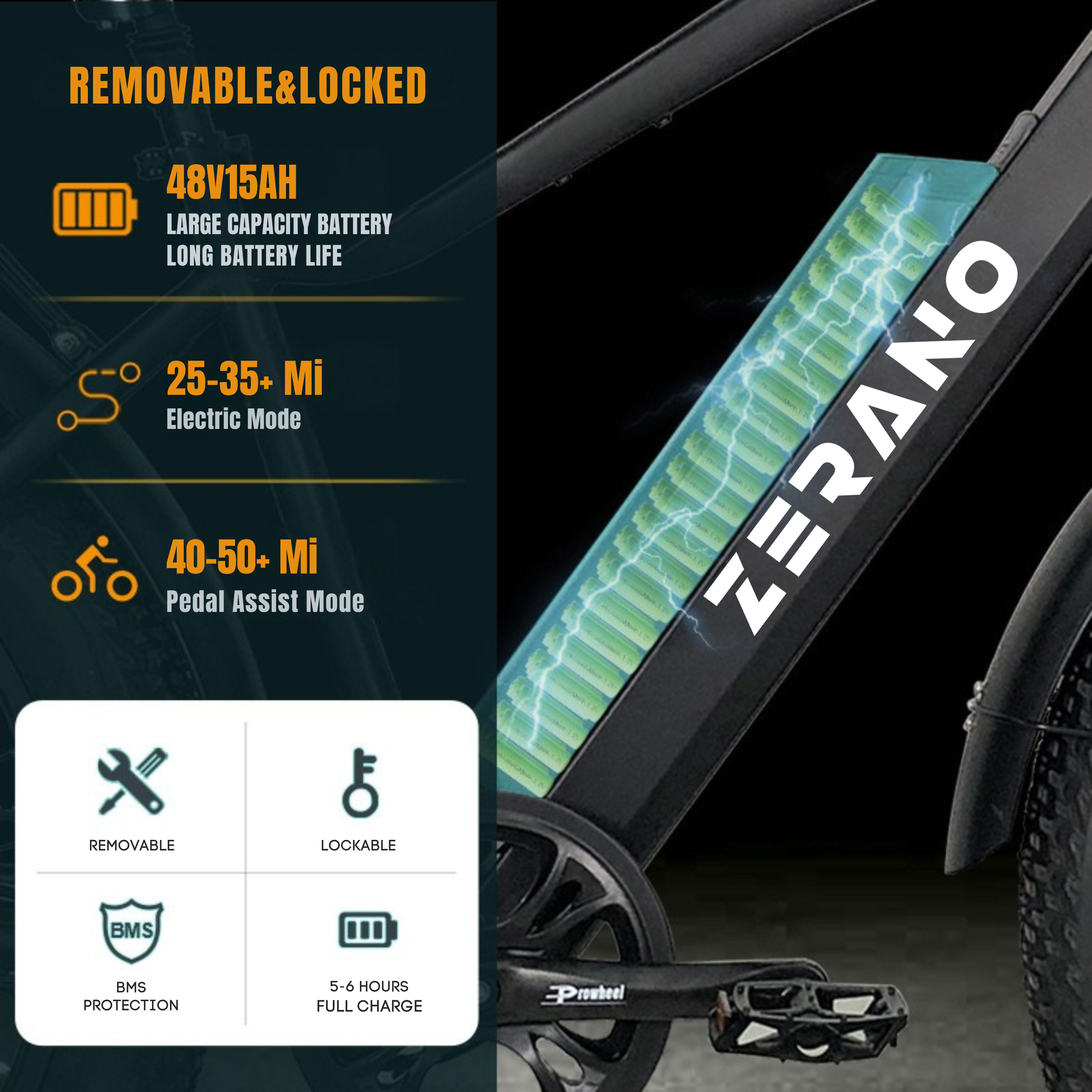 Zerano Quest 26" 1000W Fat Tire Off-Road Electric Bike