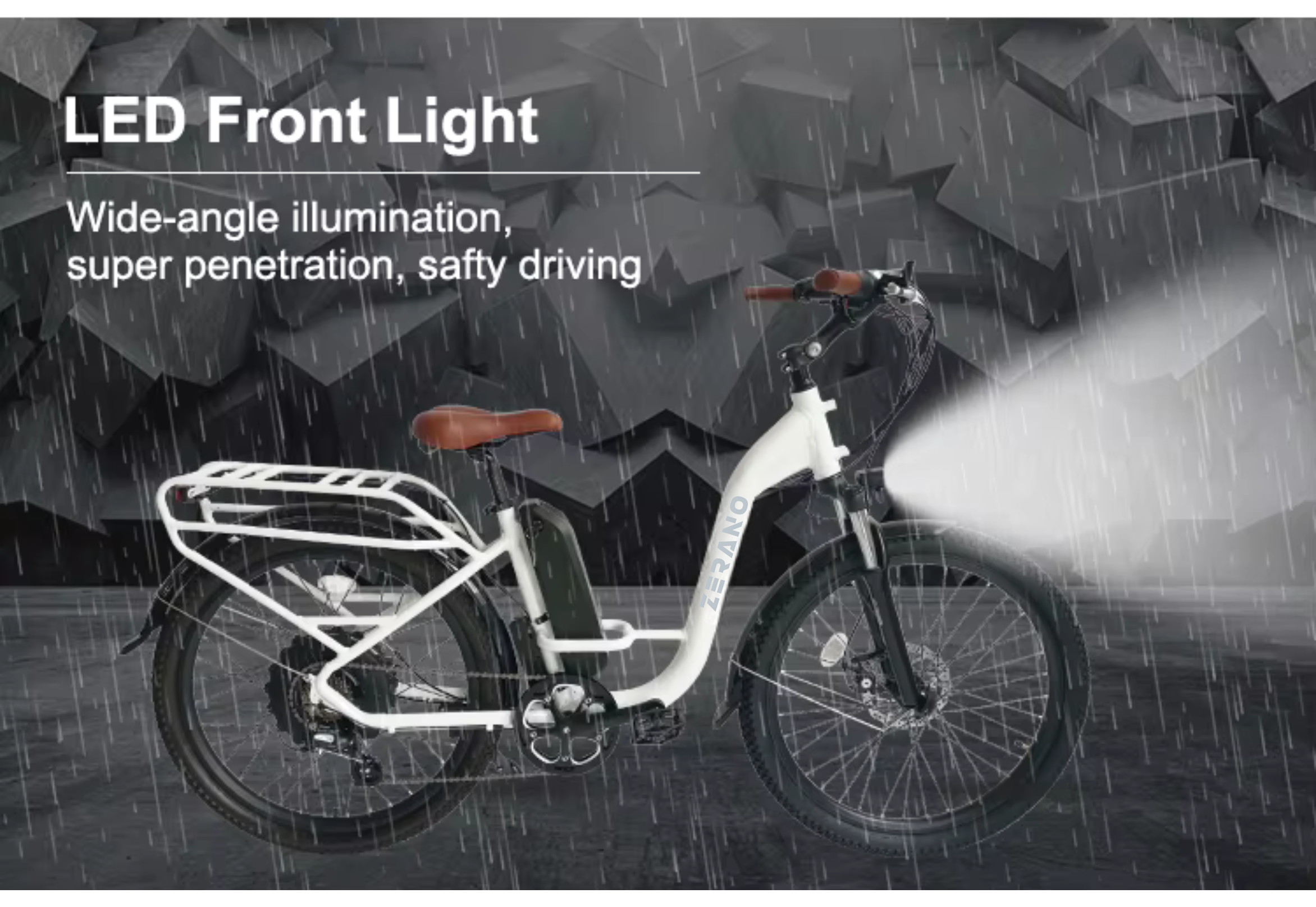 Zerano Cali Cruiser 26" 1000W Step-Thru Beach Cruiser E-Bike