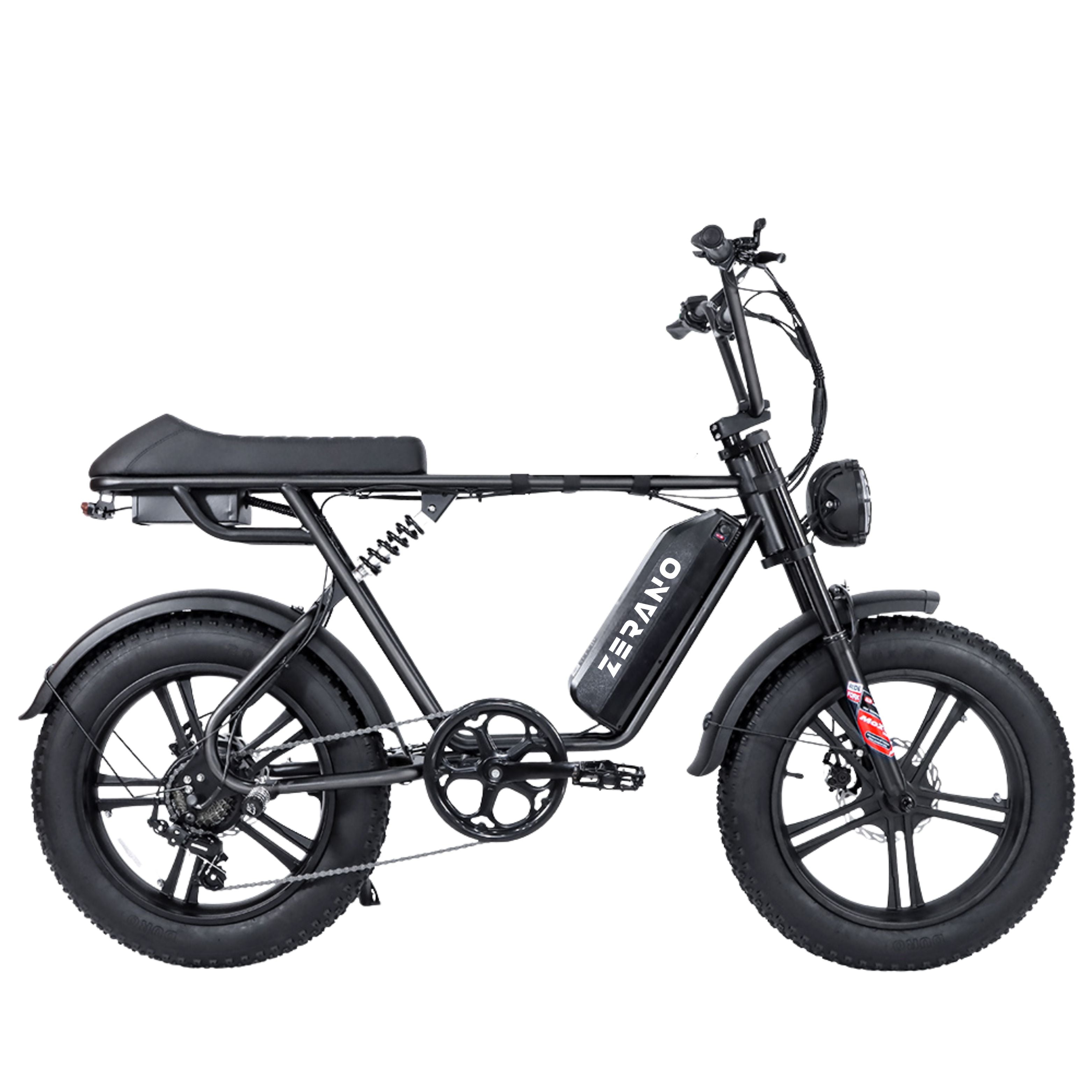 Zerano Z1 20'' 1000W Full Suspension Moped-style Electric Bike