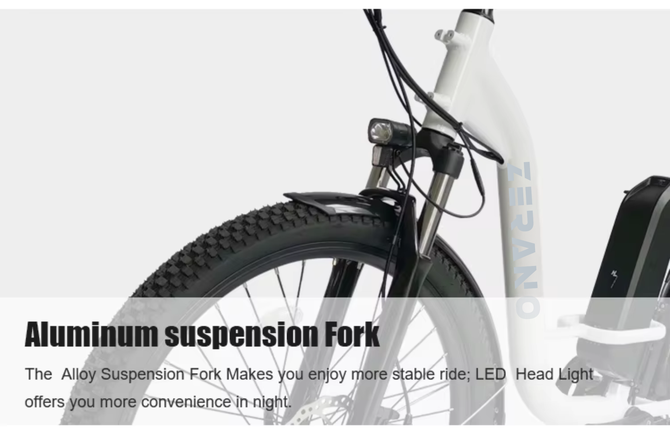 Zerano Cali Cruiser 26" 1000W Step-Thru Beach Cruiser E-Bike