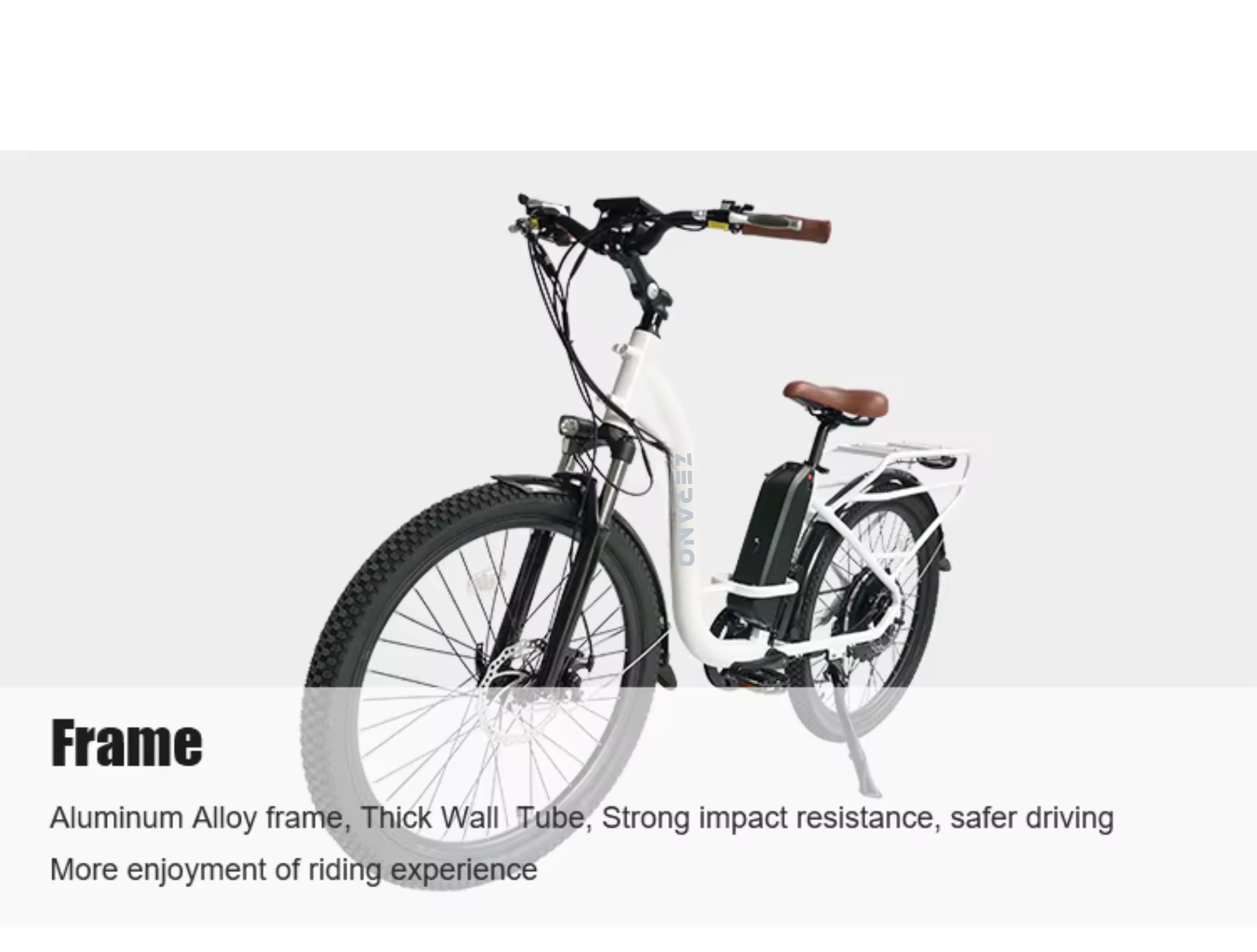 Zerano Cali Cruiser 26" 1000W Step-Thru Beach Cruiser E-Bike
