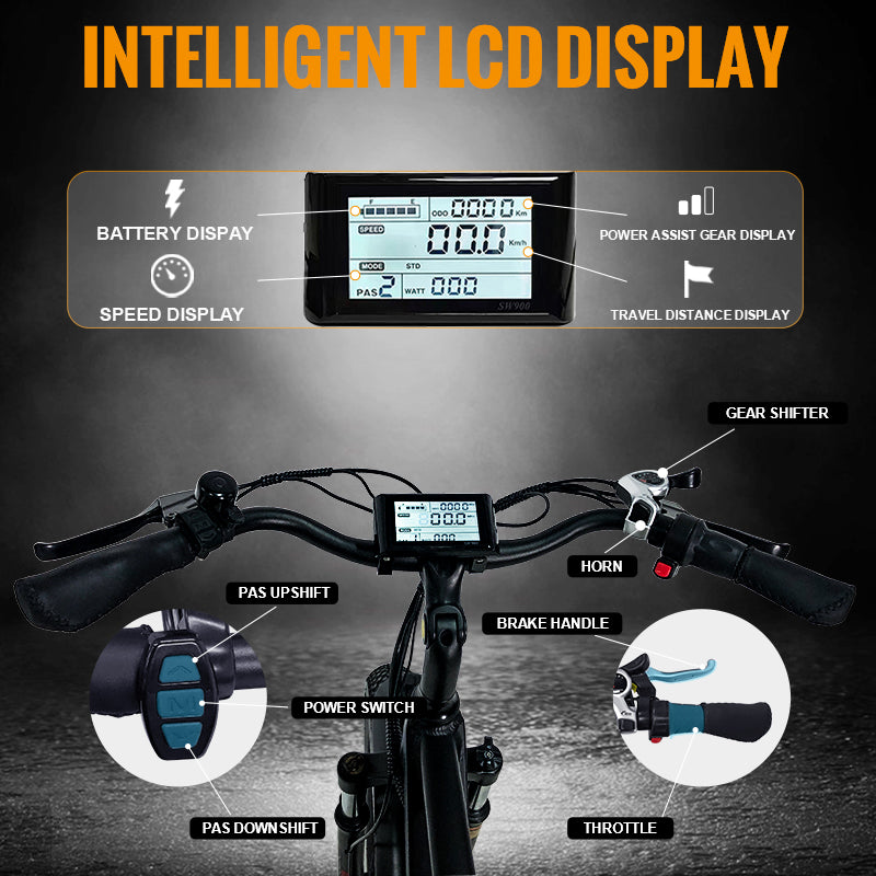 Zerano Quest 26" 1000W Fat Tire Off-Road Electric Bike