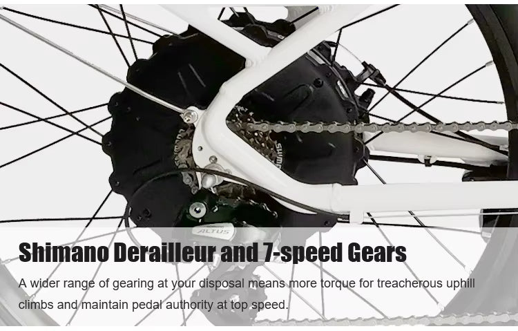 Zerano Cali Cruiser 26" 1000W Step-Thru Beach Cruiser E-Bike
