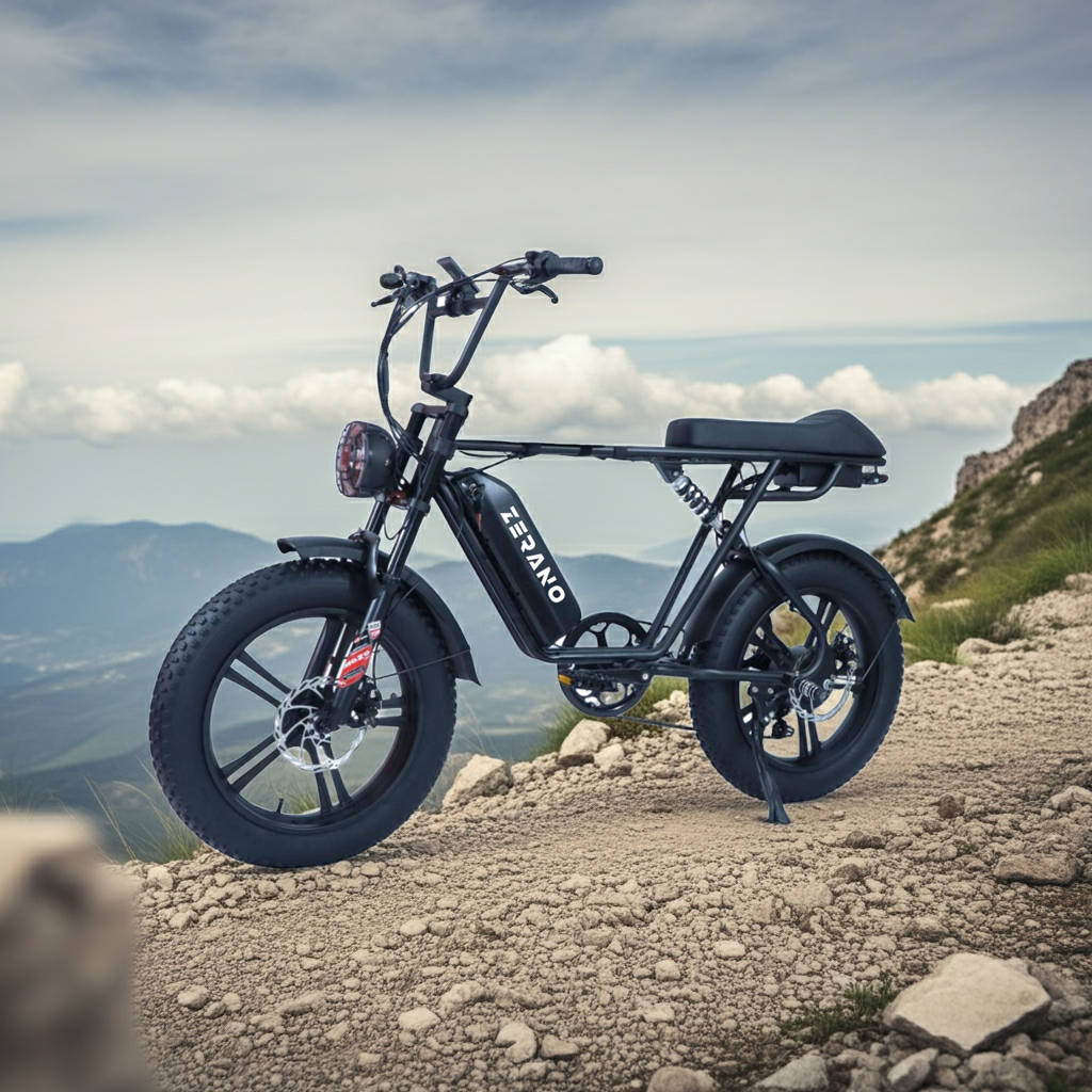 Zerano Z1 20'' 1000W Full Suspension Moped-style Electric Bike